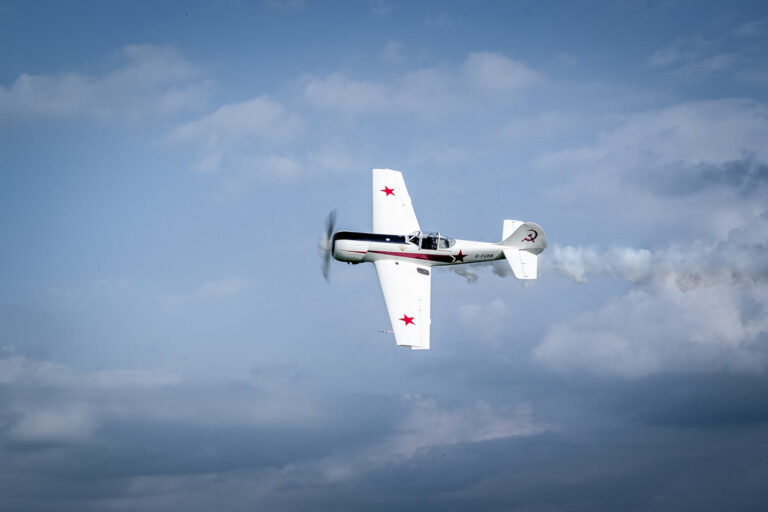 Yak 50 Aeroplane Against A Blue Sky