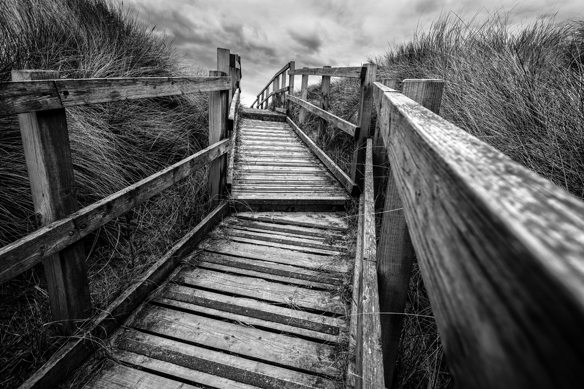 The path over the dunes.