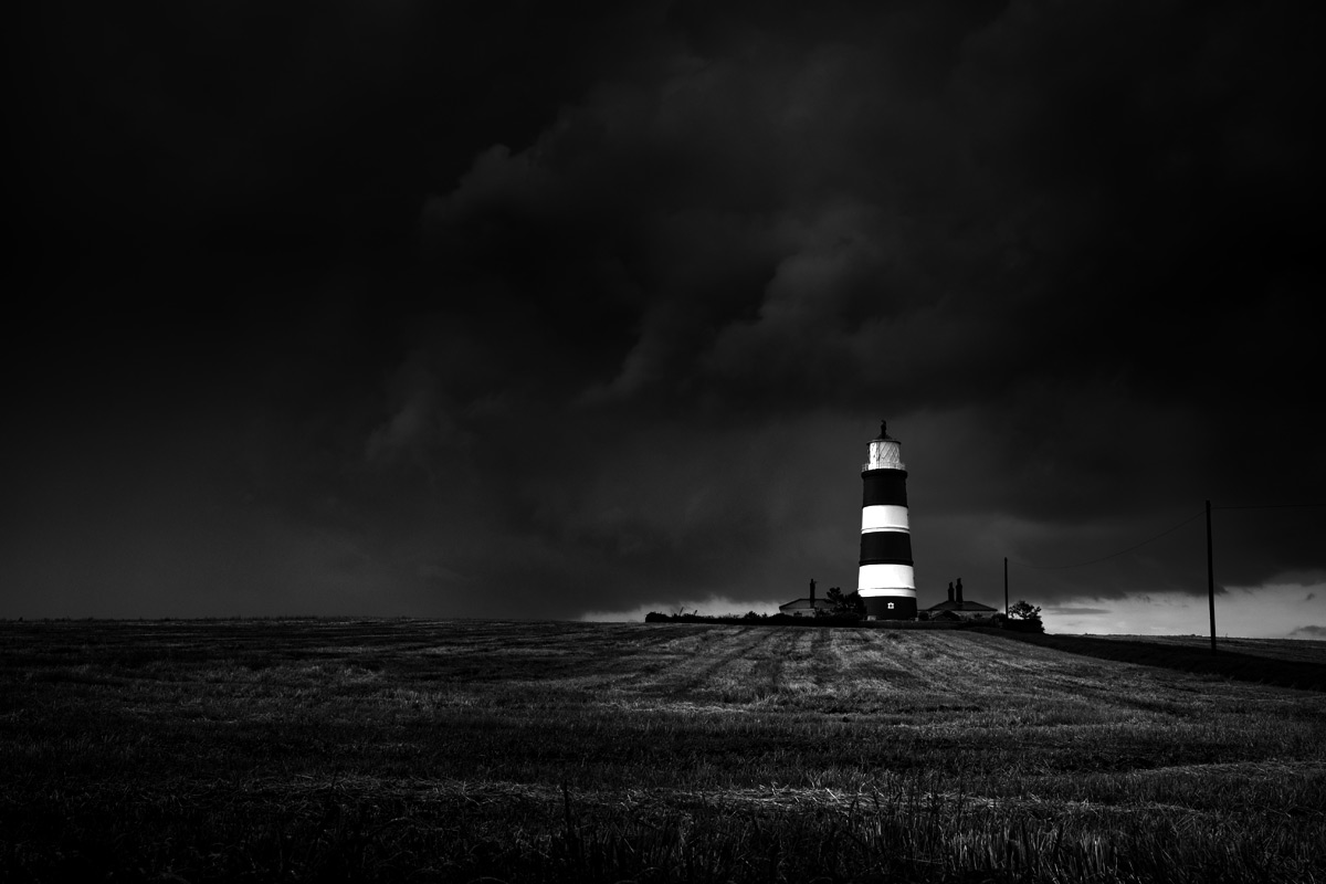 Lighthouse in a storm.