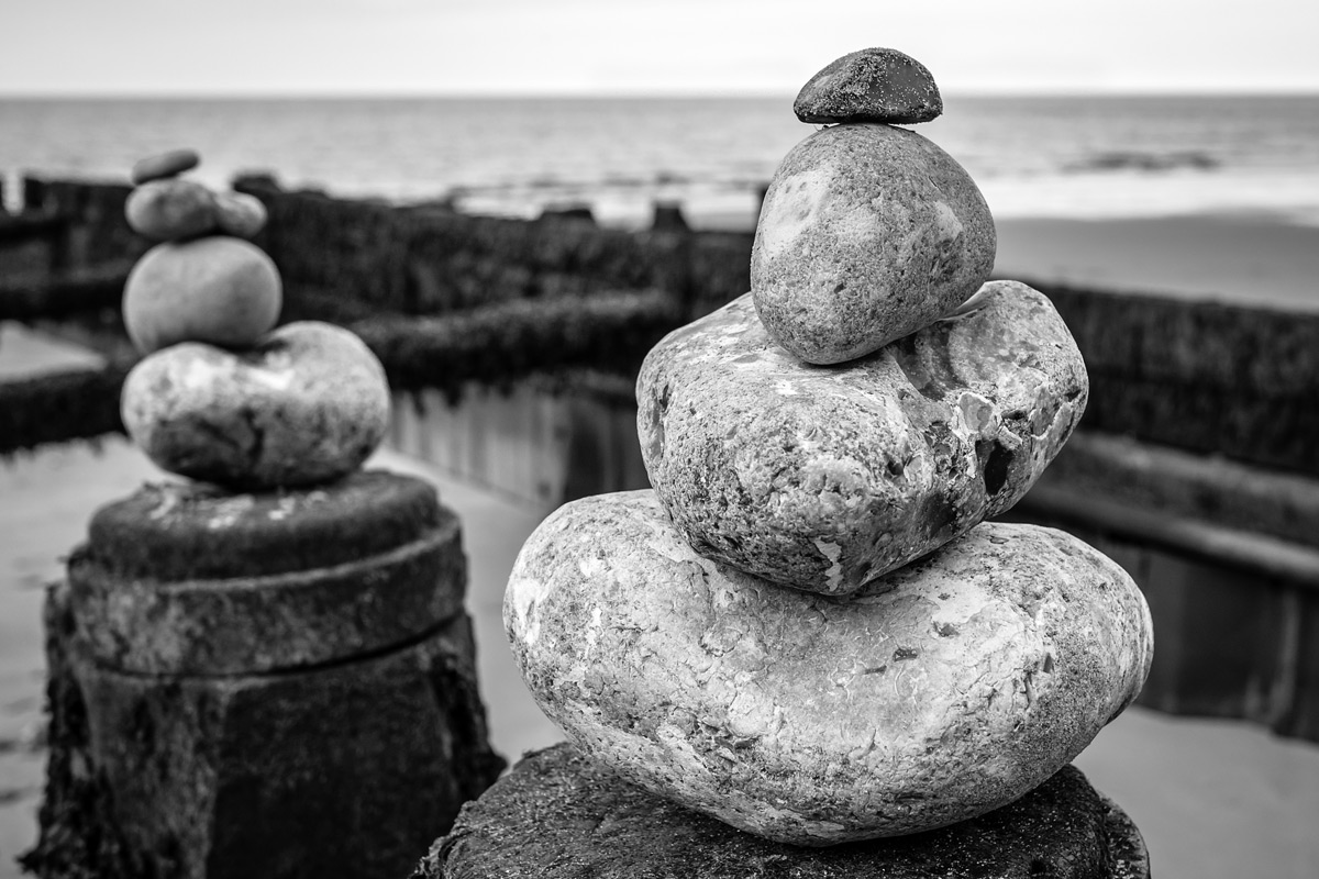 Cairn, Cromer Beach.
