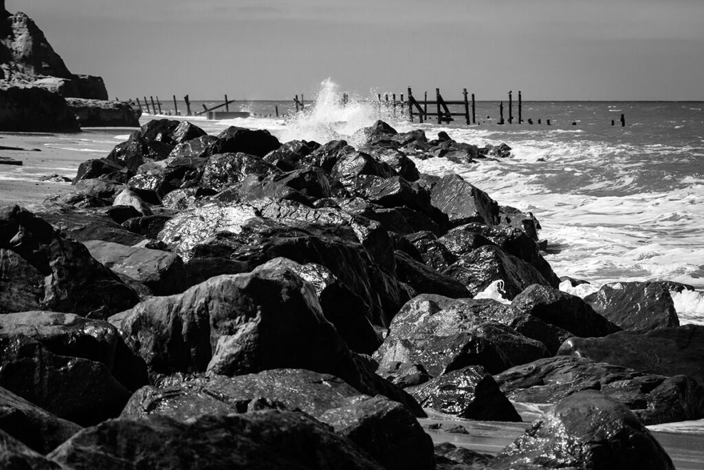 Happisburgh Beach on the Norfolk Coast.
