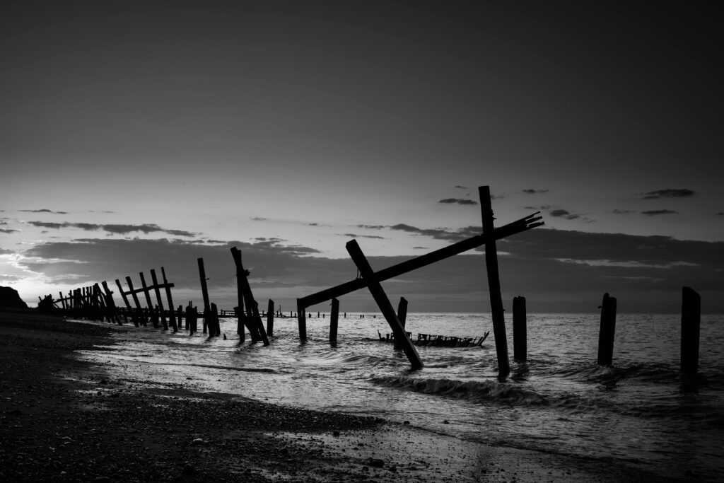 Happisburgh Beach on the Norfolk Coast.