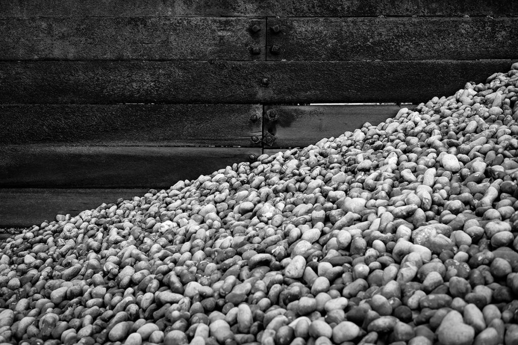 Just pebbles at the beach.