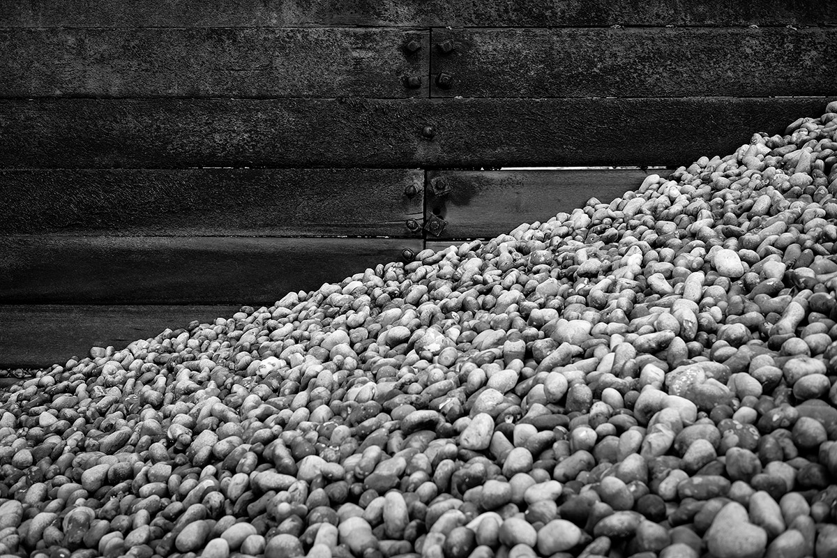 Just pebbles at the beach.