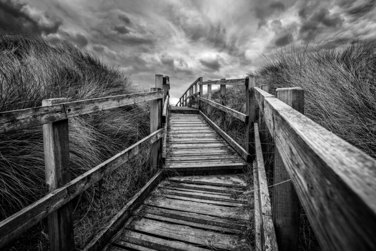 Over the sand dunes, Sea Palling, Norfolk Coast.