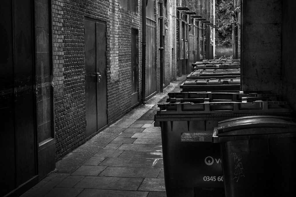 The back alleys of Cambridge.